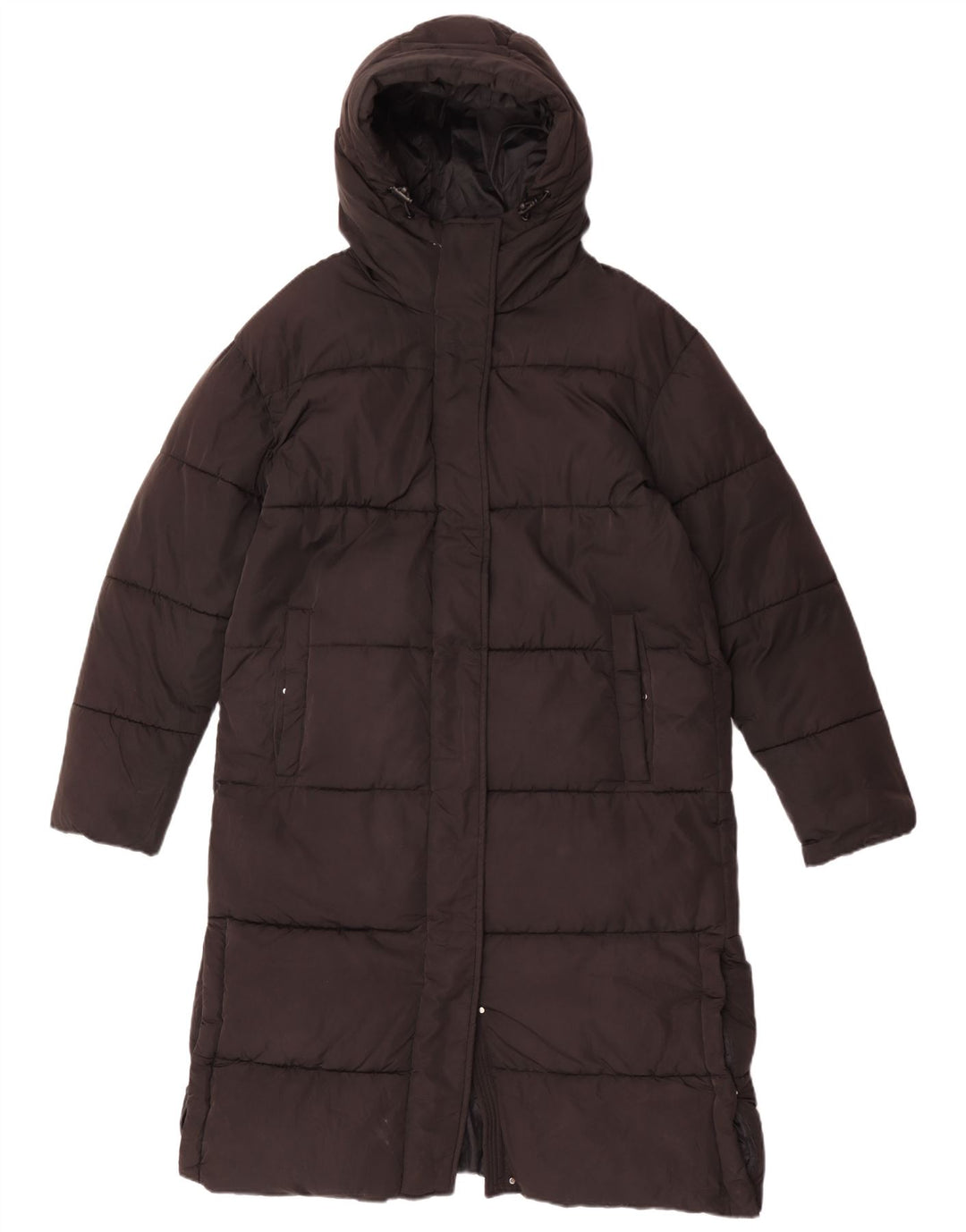 Superdry Dame Hætte Oversized Polstret Frakke UK 10 Small Black Polyester