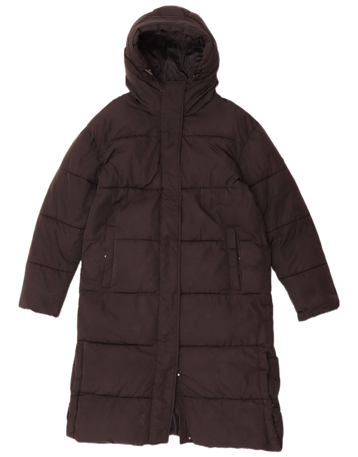 Superdry Dame Hætte Oversized Polstret Frakke UK 10 Small Black Polyester