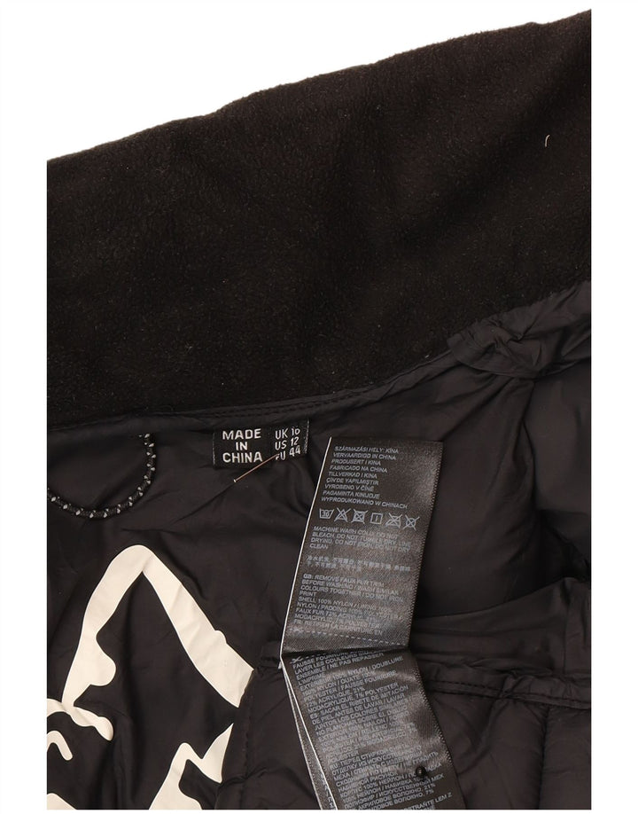Superdry polstret jakke til kvinder UK 16 Stor sort polychlorid