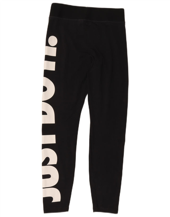 Nike Dame Grafiske Leggings UK 12 Medium Sort Polyester