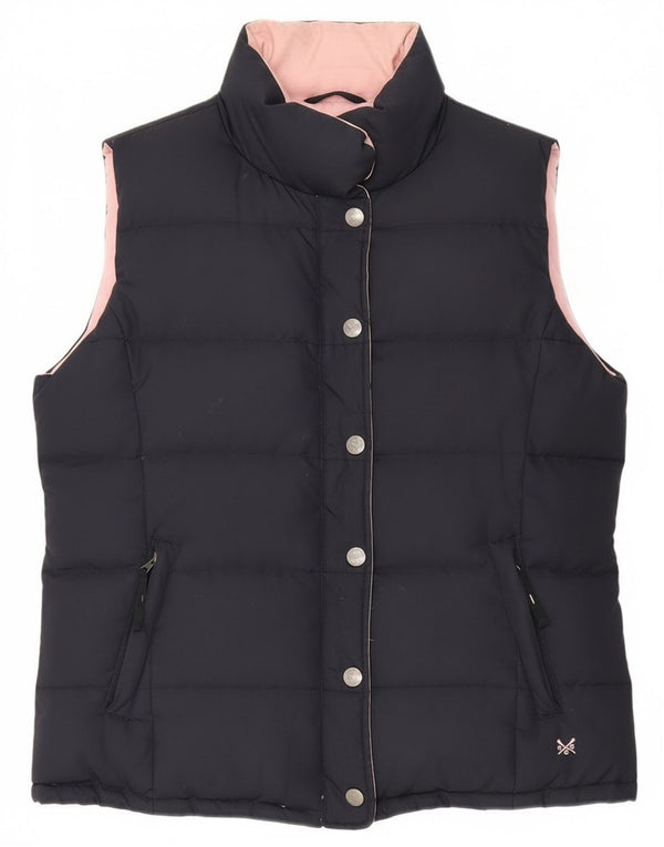 Crew Clothing Womens Reversible Padded Gilet UK 14 Large Navy Blue