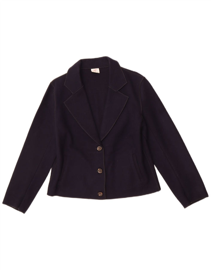 Lee Cooper Dame 3-knaps blazerjakke UK 12 Medium Navy Blue Polyester
