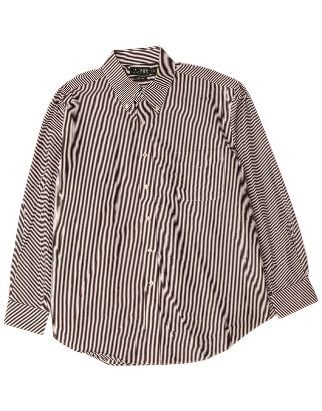 RALPH LAUREN Herreskjorte str. 18 2XL Sort nålestribet bomuld