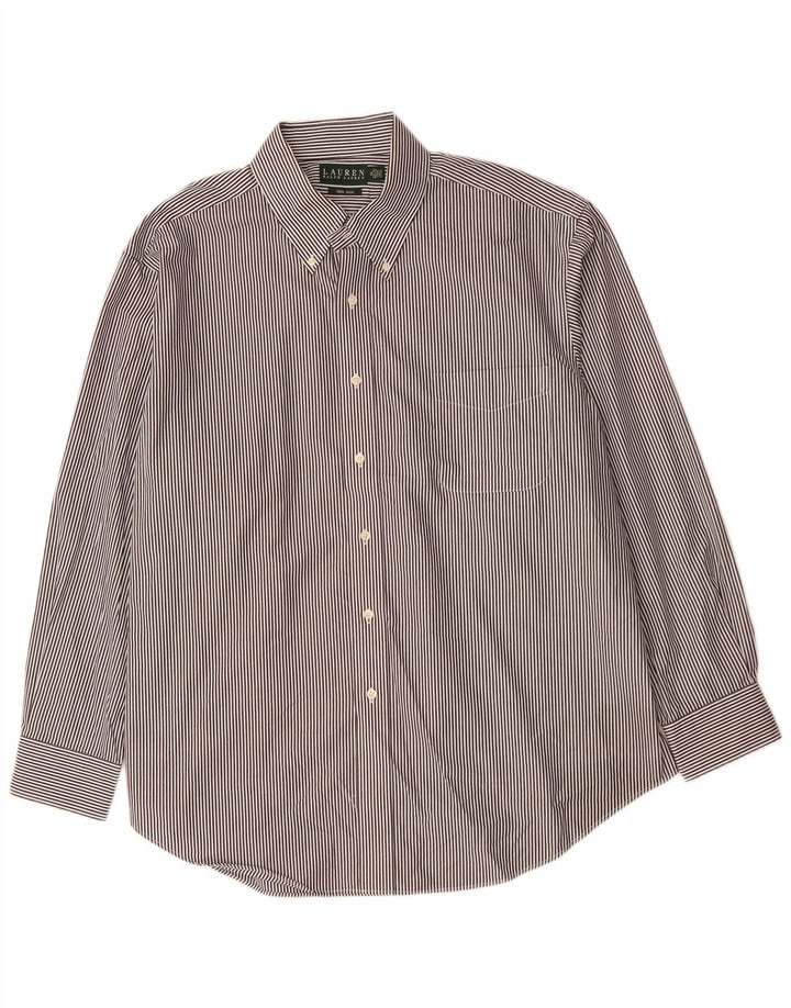 RALPH LAUREN Herreskjorte str. 18 2XL Sort nålestribet bomuld