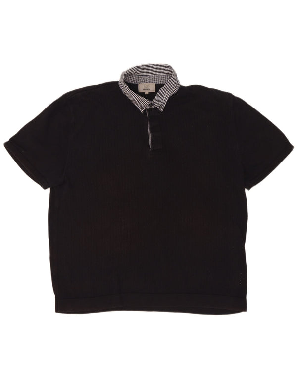 Marks & Spencer Herre Regular Fit Rugby Polo Shirt XL Navy Blue
