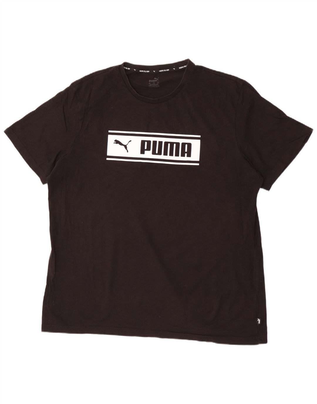 Puma Herre Grafisk T-Shirt Top 2XL Sort Bomuld
