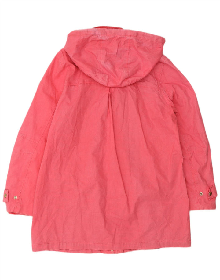 JOULES Dame Regnfrakke med hætte UK 12 Medium Pink Linen