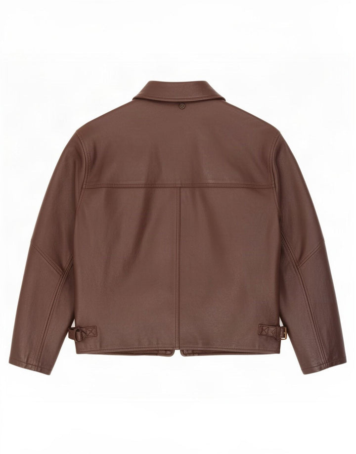 Vintage herre læderjakke UK 42 XL Brun