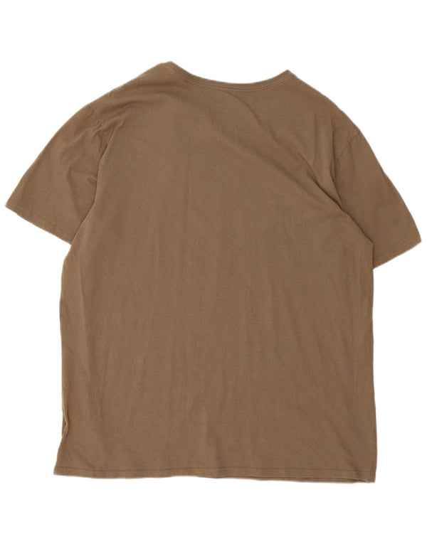 Hurley Herre Grafisk T-Shirt Top XL Khaki Bomuld