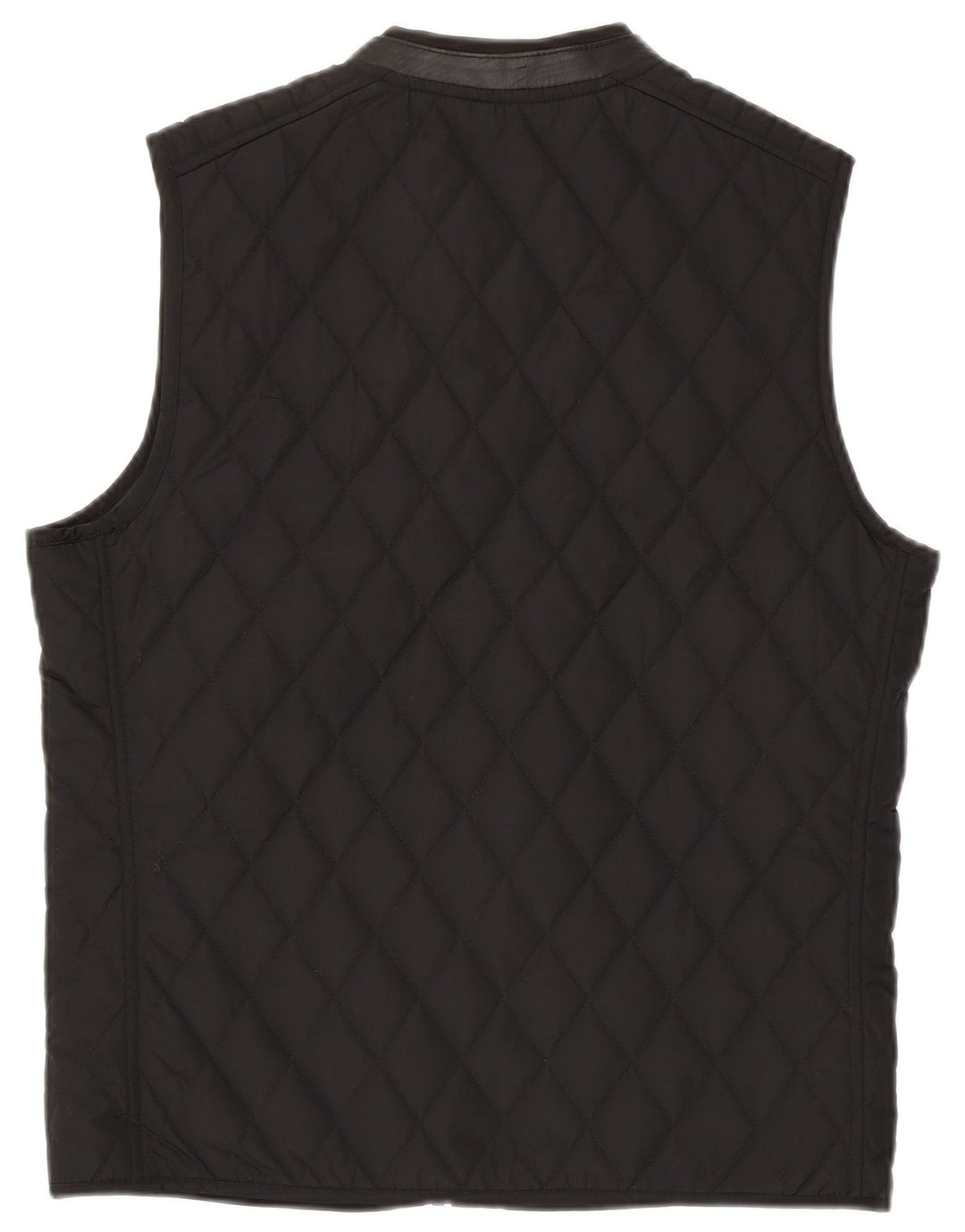 Zara Herre Quiltet Gilet UK 38 Medium Black Polyester