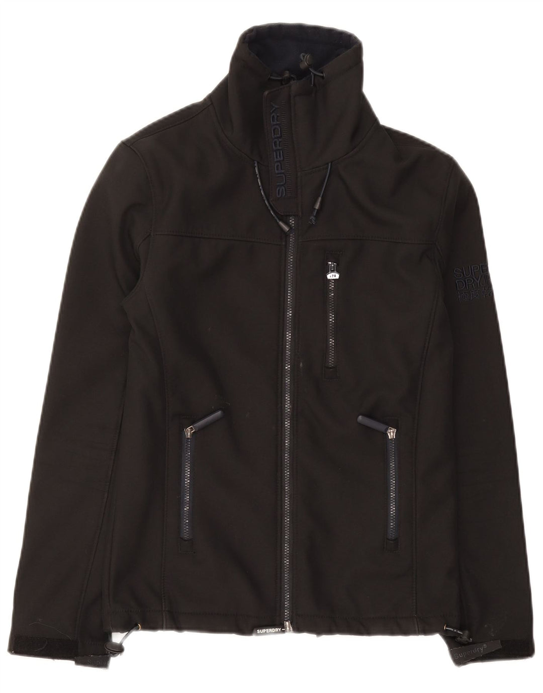 Superdry Windtrekker Windbreaker Jacket til mænd UK 34 XS Sort polyester