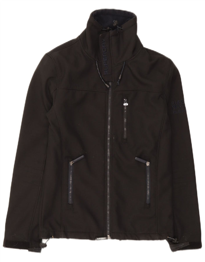 Superdry Windtrekker Windbreaker Jacket til mænd UK 34 XS Sort polyester