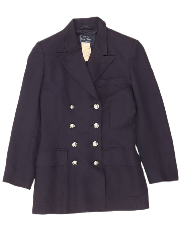 Les Copains Dame Blue Eagle Blazer Jacket IT 40 Small Navy Blue