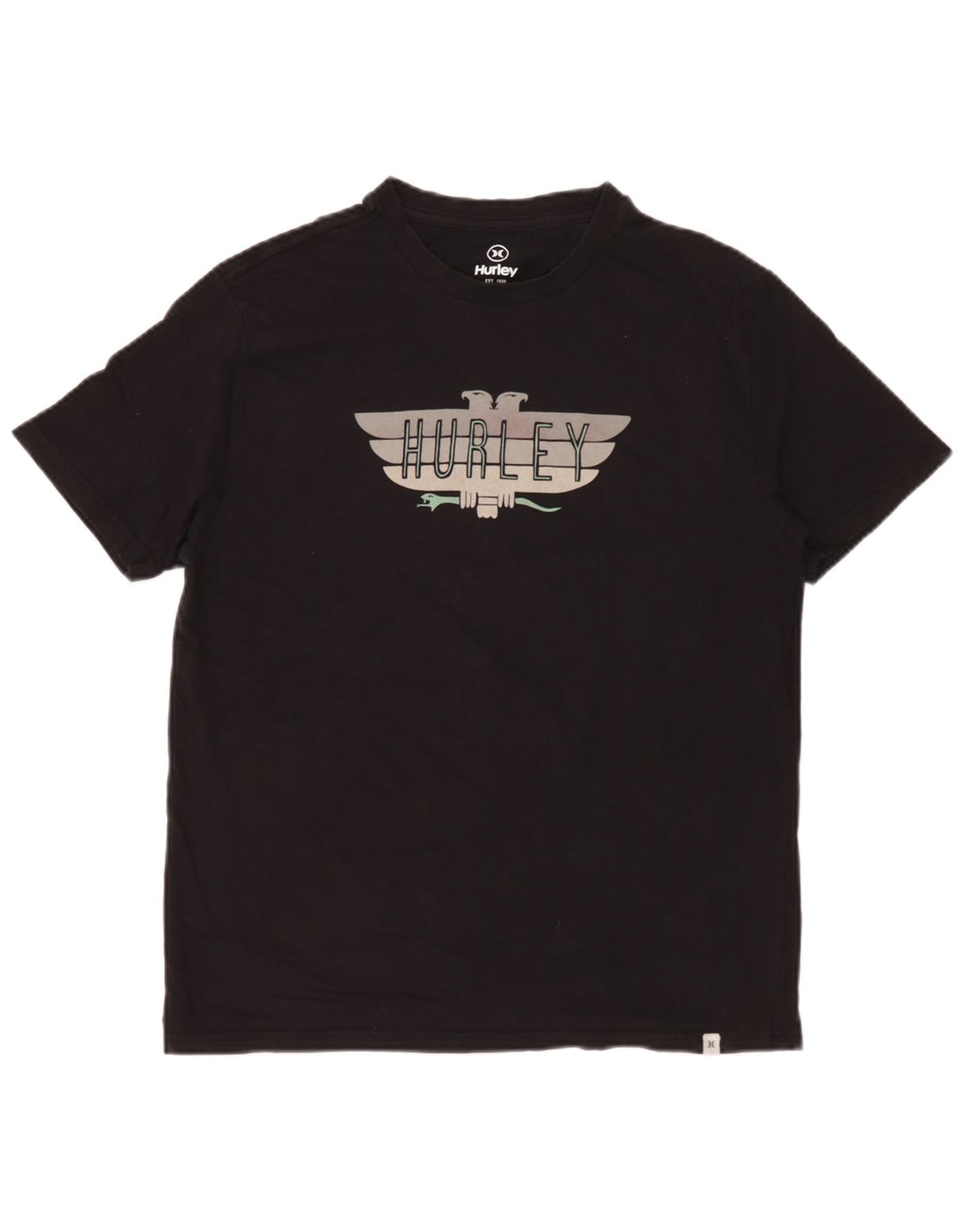 Hurley Herre Grafisk T-Shirt Top Medium Sort Bomuld