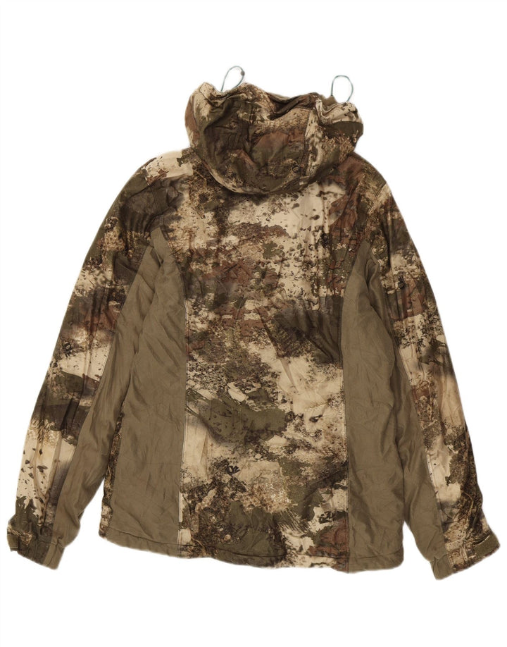 CABELA'S Dame Oversized Windbreaker Jacket UK 6 XS Khaki Camouflage