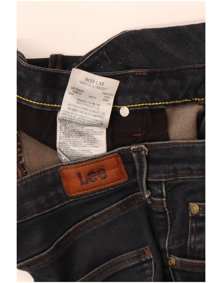 Lee Herre Marion Straight Jeans W33 L33 Marineblå Bomuld