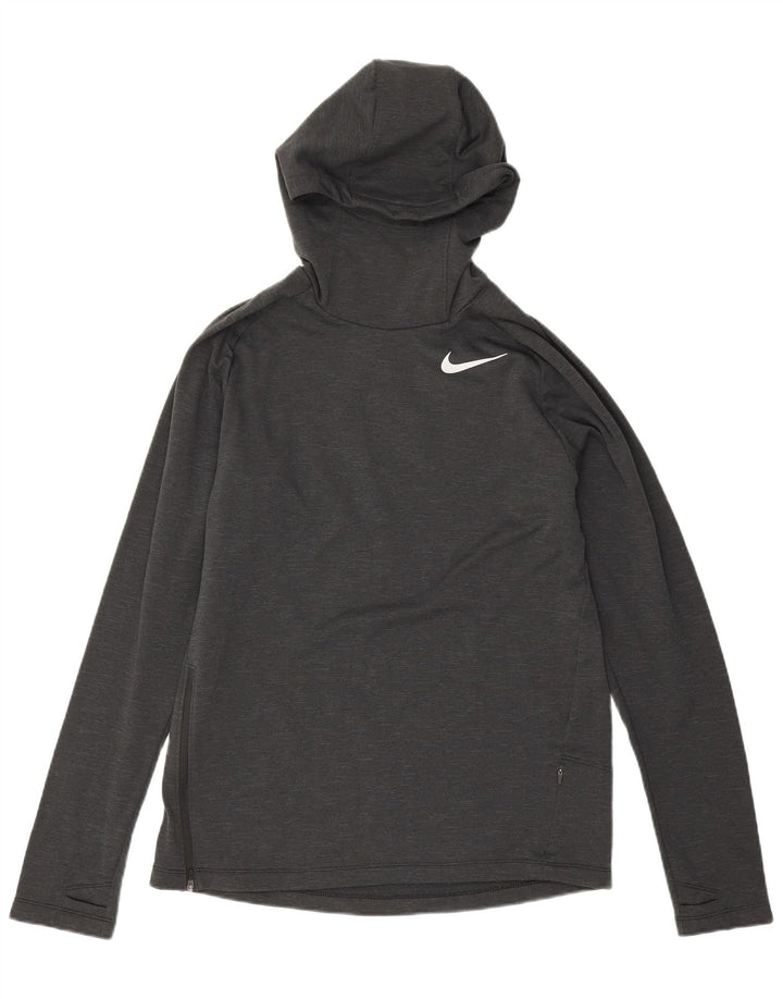 Nike Herre Dri Fit Hoodie Jumper Medium Sort Polyester