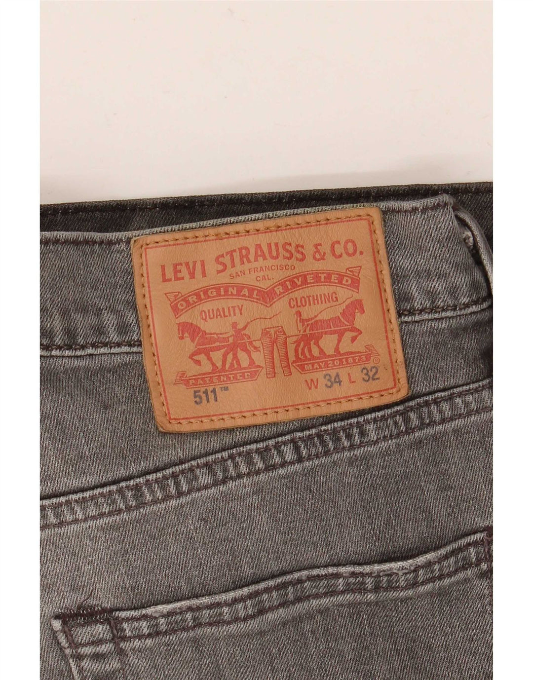 Levi's Herre 511 Slim Jeans W34 L32 Grå Bomuld