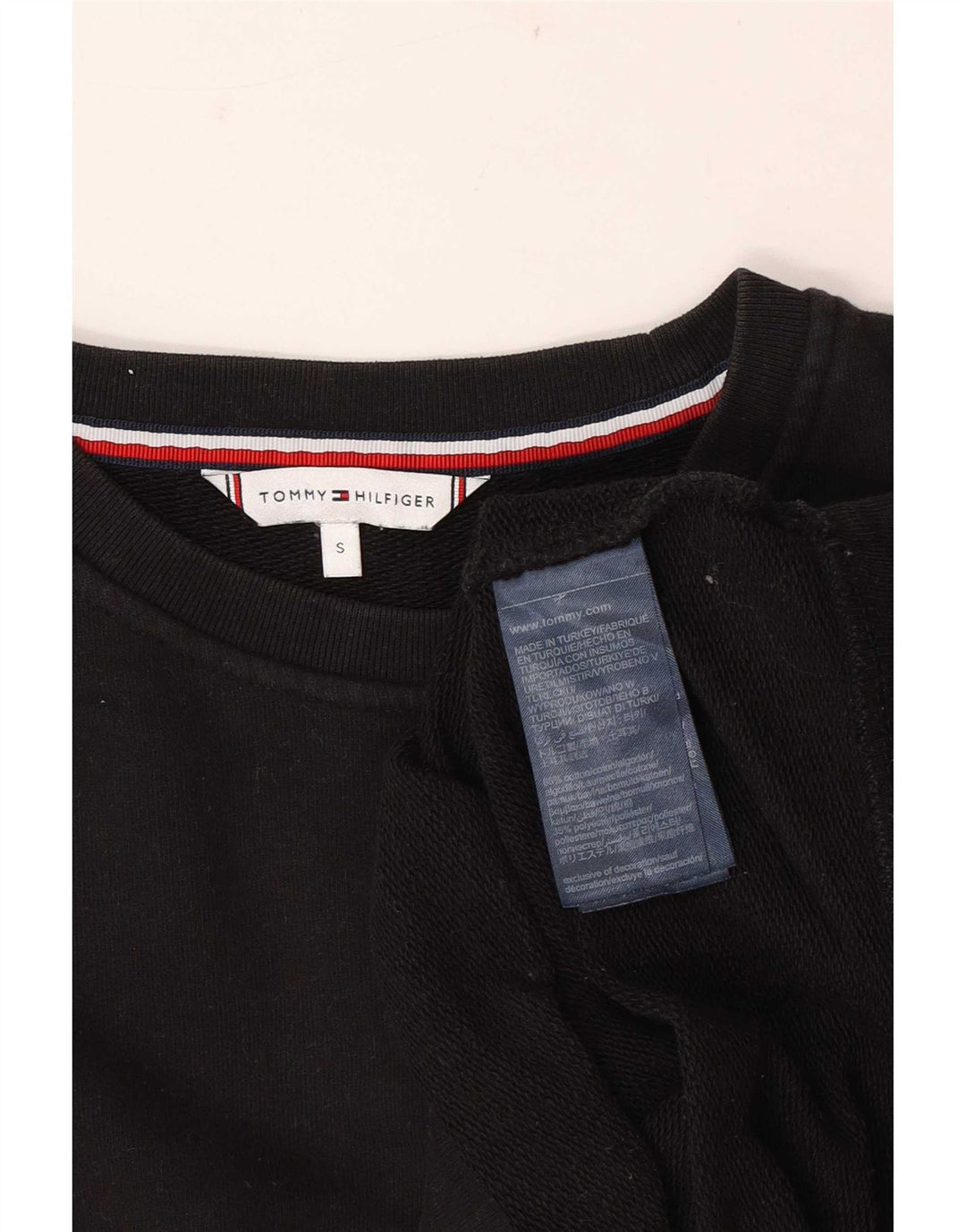 Tommy Hilfiger Herre Sweatshirt Jumper Lille Sort Bomuld