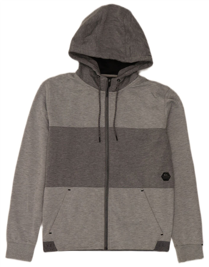 Quiksilver Hættetrøje med lynlås til mænd Small Grå Colourblock Polyester