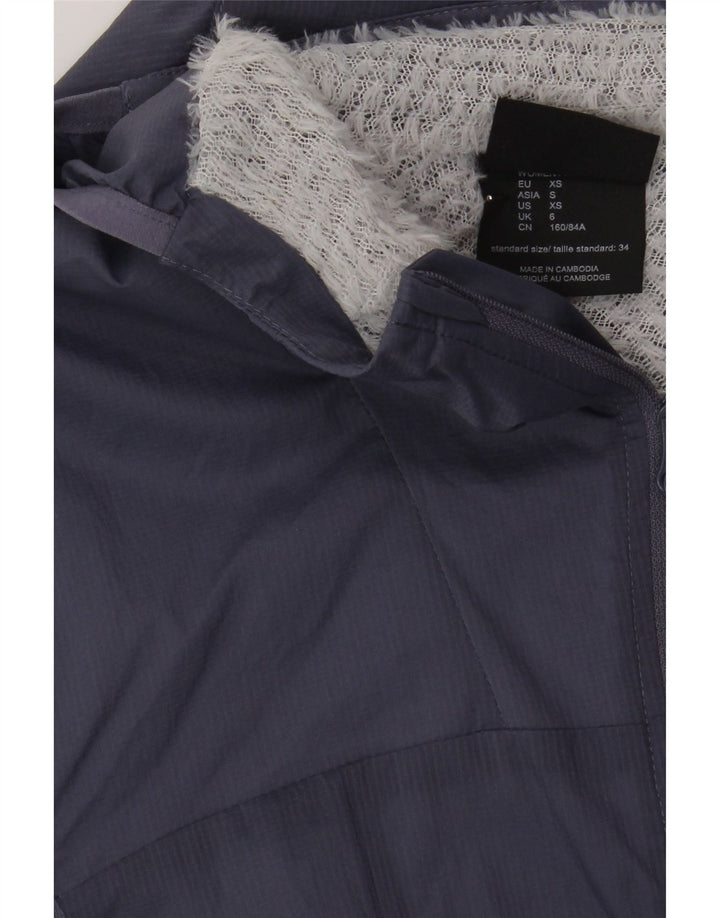 JACK WOLFSKIN Womens Hooded Windbreaker Jacket UK 6 XS  Blue Polyamide Vintage Jack Wolfskin and Second-Hand Jack Wolfskin from Messina Hembry 