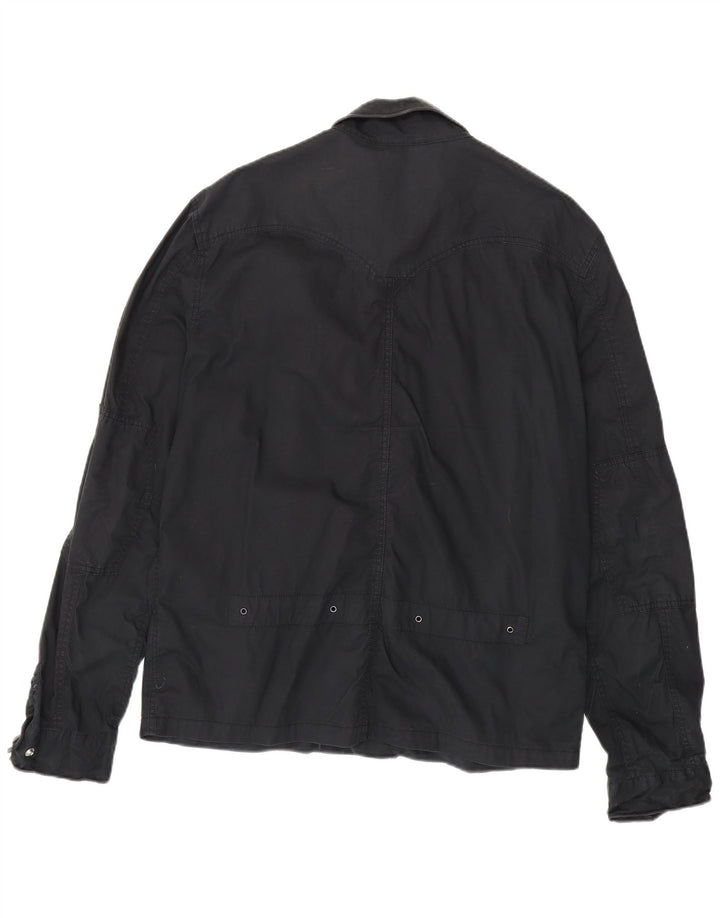 LEVI'S Herre grafisk militærjakke UK 42 XL Sort bomuld