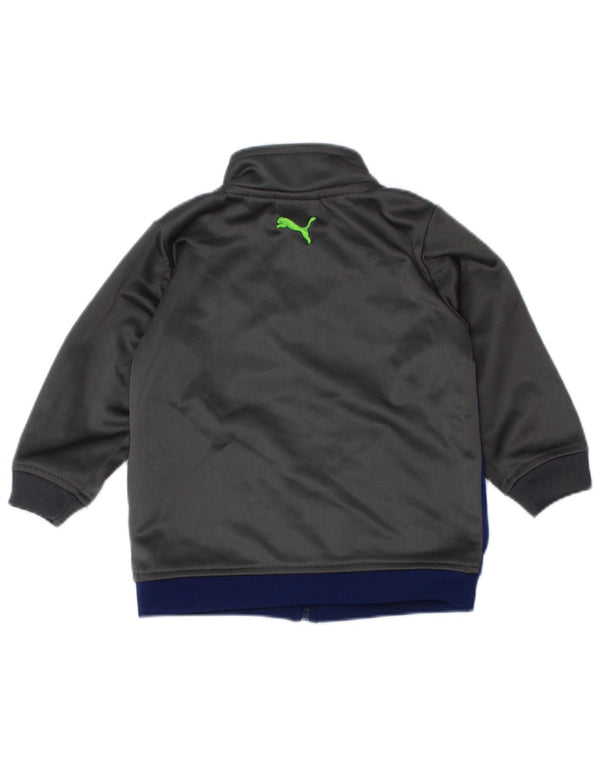 Puma Baby Boys Grafisk træningsdragt topjakke 6-9 måneder Grå Colourblock