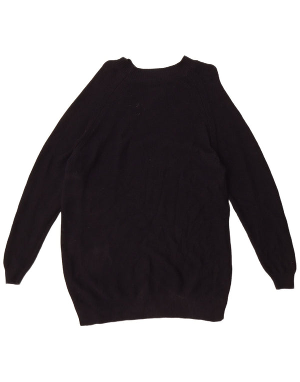 MINT VELVET Dame Longline Boat Neck Jumper Sweater UK 16 Large Navy Blue