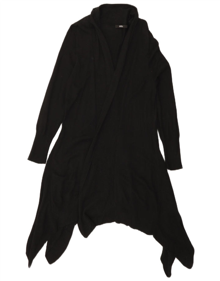 Marks & Spencer Dame Longline Åben Cardigan Sweater UK 16 Large Black