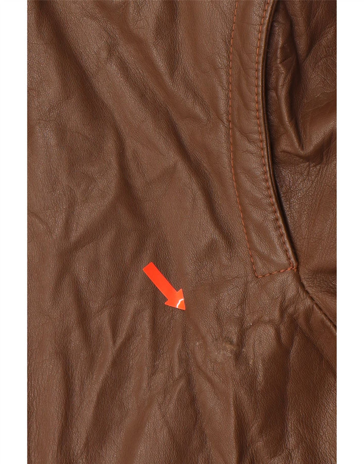 VINTAGE Herre Læderjakke IT 52 XL Brun