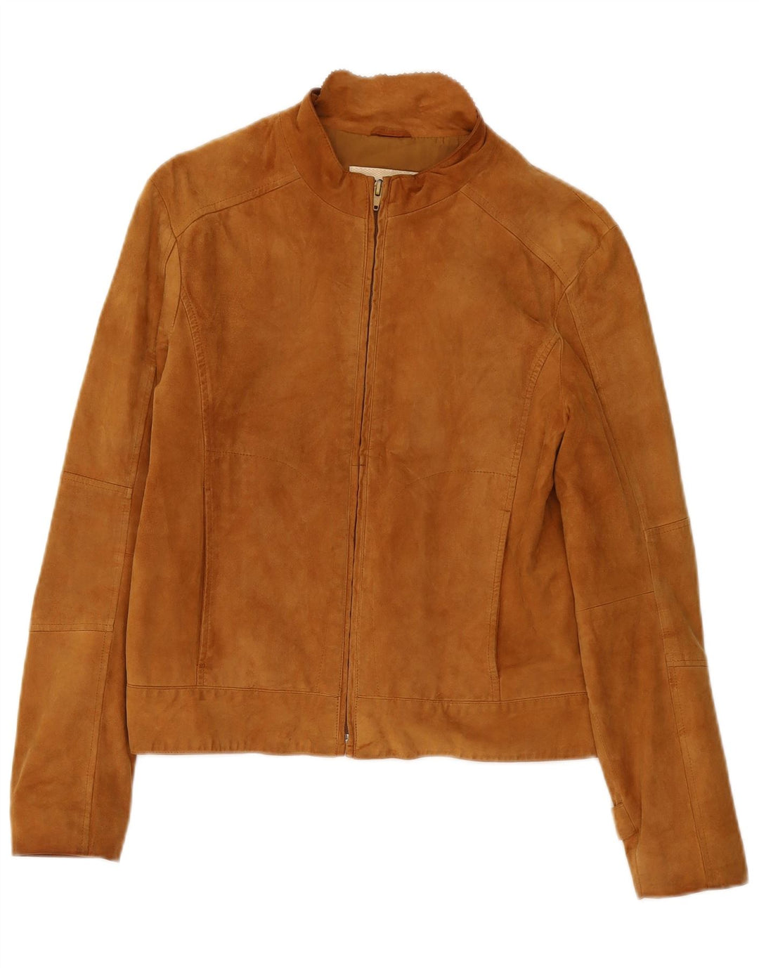 Conbipel Womens Bomber Ruskindsjakke UK 10 Small Beige Læder