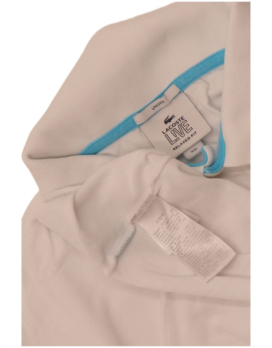 Lacoste herre unisex afslappet pasform poloskjorte 2XL hvid bomuld