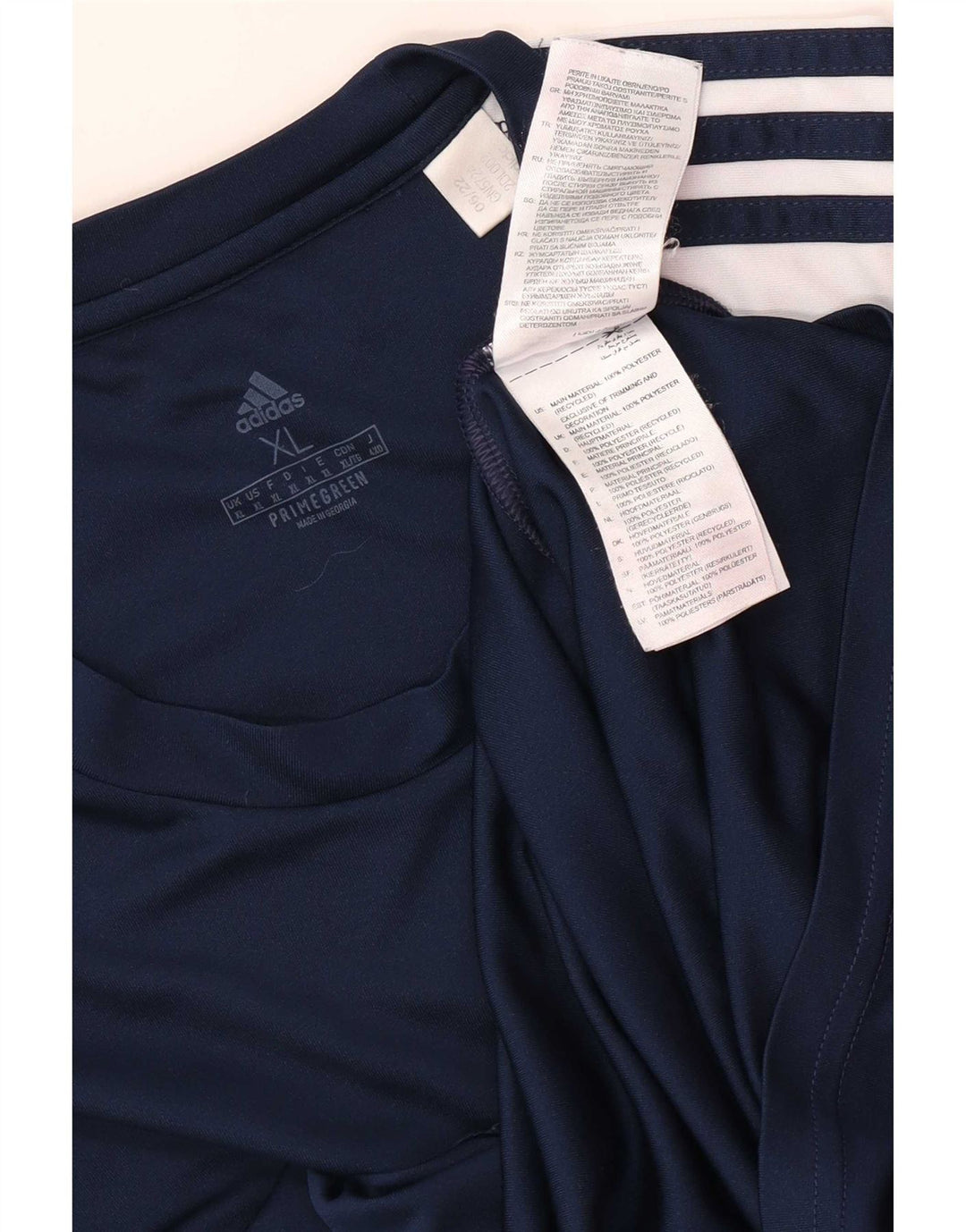 Adidas Herre Aeroready T-Shirt Top XL Navy Blue Polyester