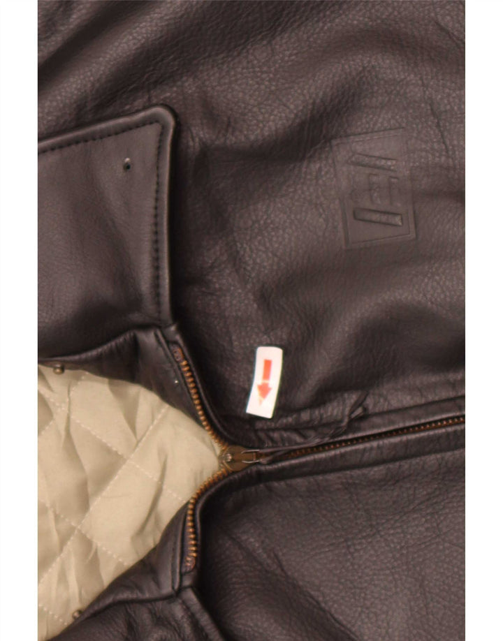 Esercito Herre læder Flight Aviator Jacket IT 48 Medium Sort