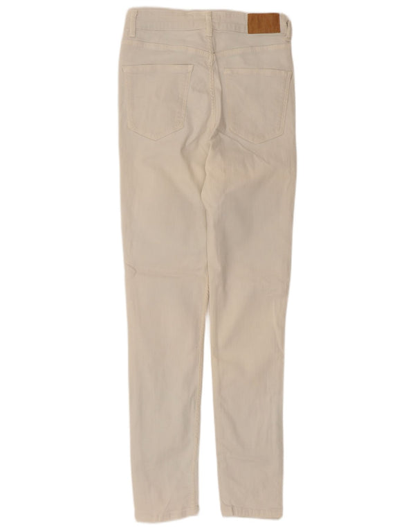 Zara Dame Skinny Jeans EU 38 Small W28 L27 Hvid Bomuld