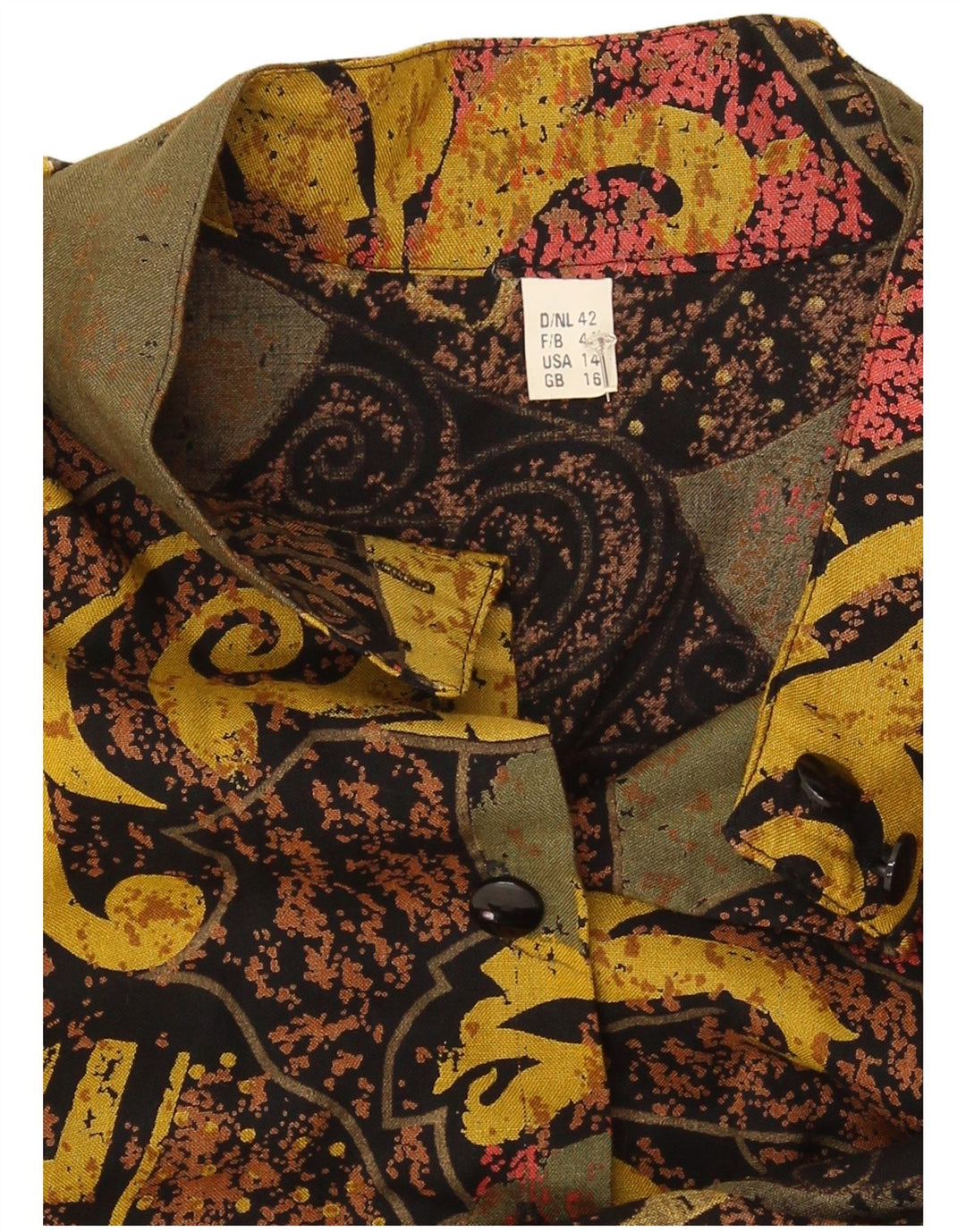 Vintage Dame Maxi Kjole UK 16 Stor Flerfarvet Paisley