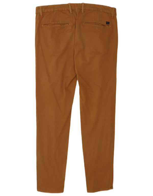 Zara Herre Slim Chino Bukser EU 44 Large W34 L30 Brun Bomuld