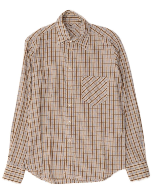 Ted Baker herreskjorte str. 3 Medium Beige ternet bomuld