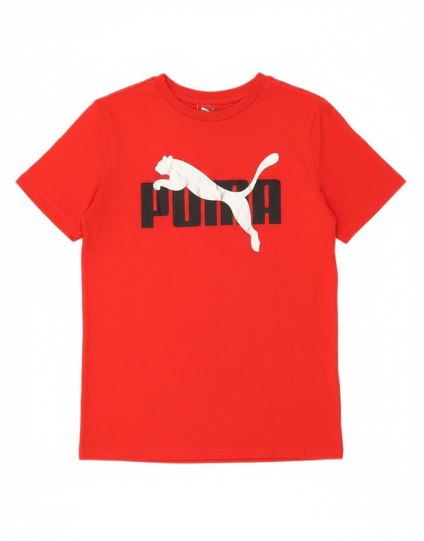 Puma drenge grafisk t-shirt top 10-11 år rød bomuld