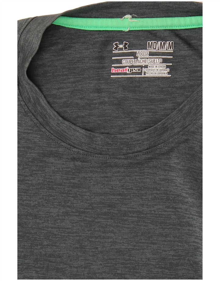 UNDER ARMOUR Herre Heat Gear T-Shirt Top Medium Grey Flecked