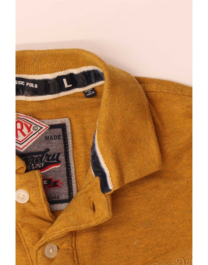 Superdry Poloshirt til mænd Stor gul bomuld