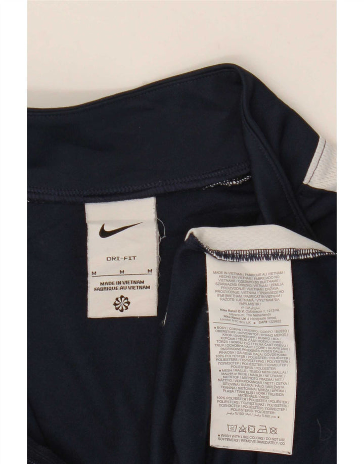 Nike Herre Dri Fit Pullover Træningsdragt Top Medium Navy Blue Colourblock