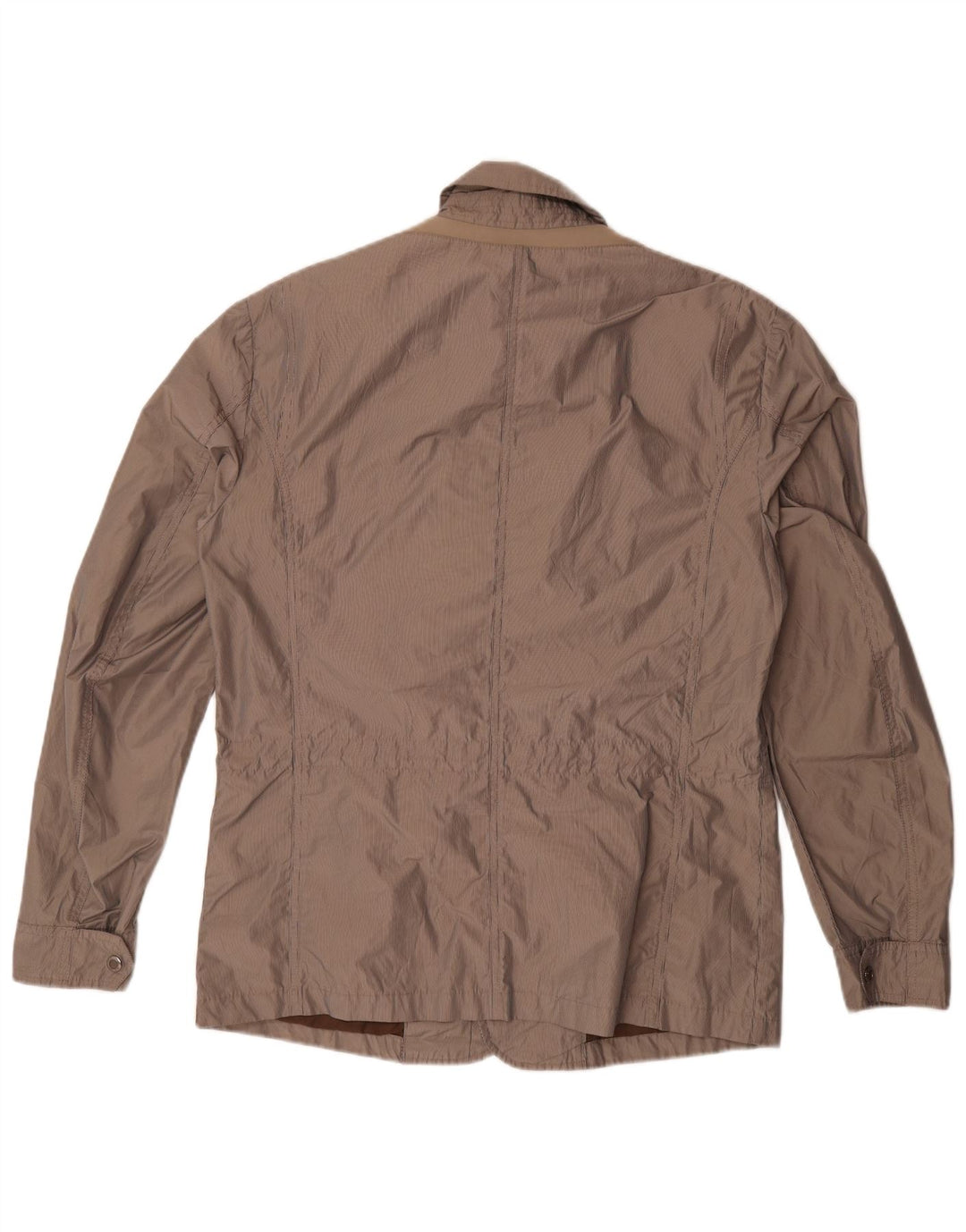 Geox Herre Respira Utility Jacket UK 40 Large Brown Pinstripe Polyester