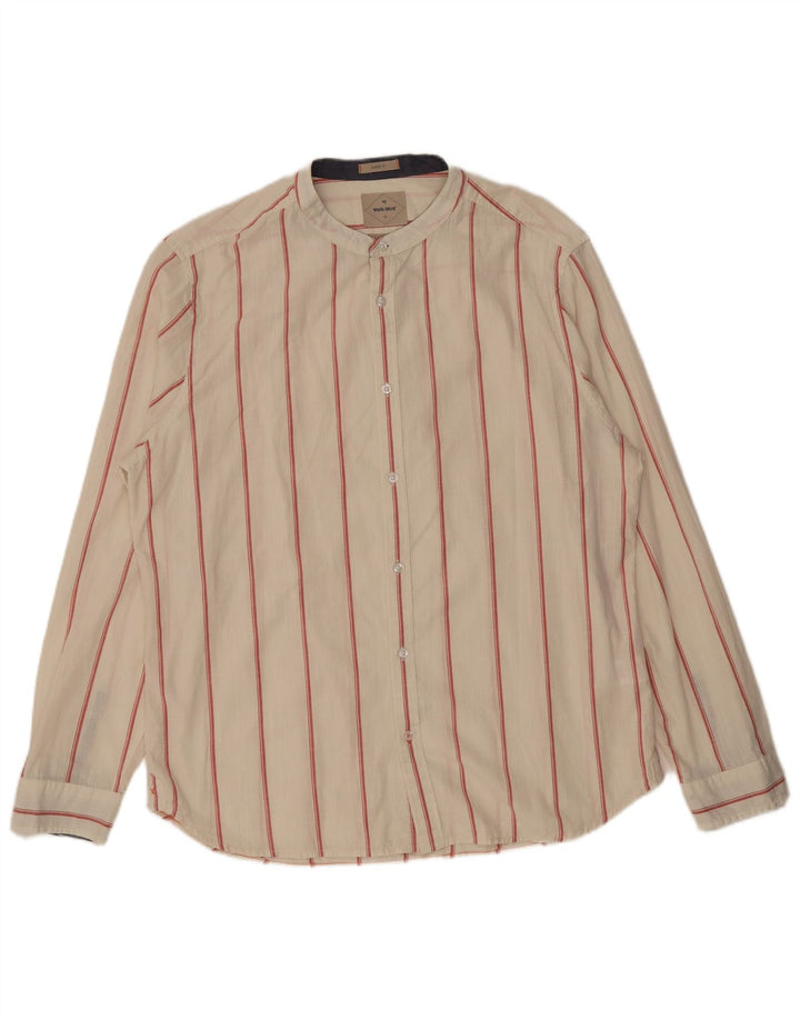 White Stuff Herre Classic Fit skjorte XL Hvid stribet bomuld