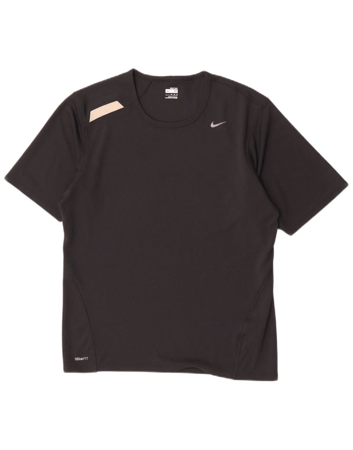 Nike T-shirt top mellem sort polyester til mænd
