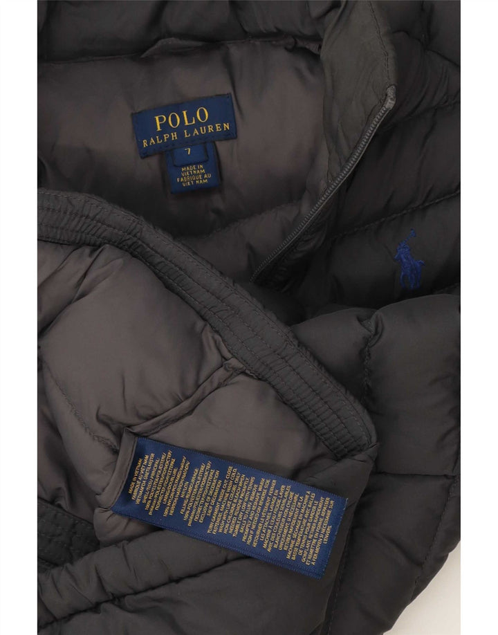 Polo Ralph Lauren drenge polstret jakke 6-7 år grå polyester