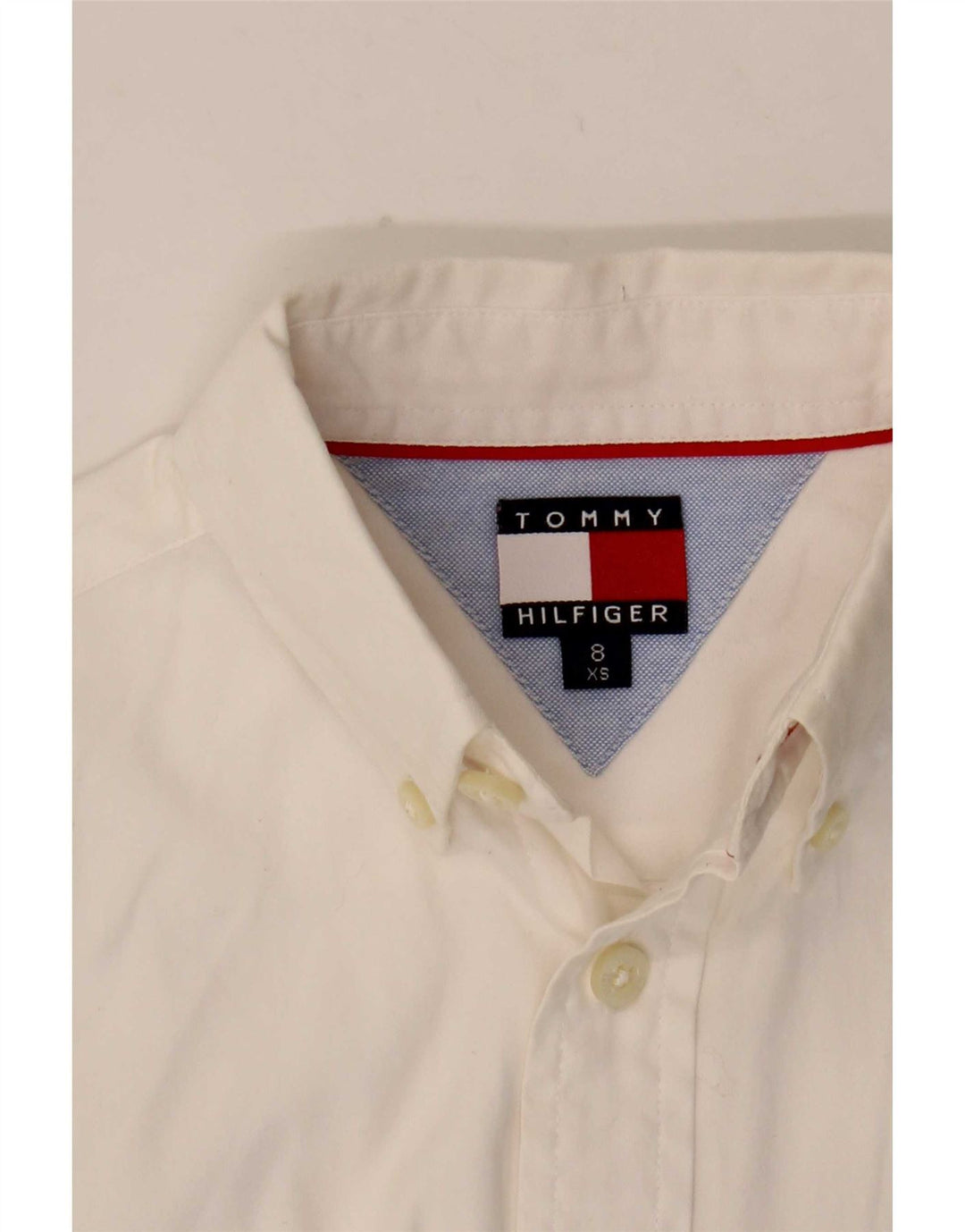 Tommy Hilfiger drengeskjorte 7-8 år XS Hvid bomuld