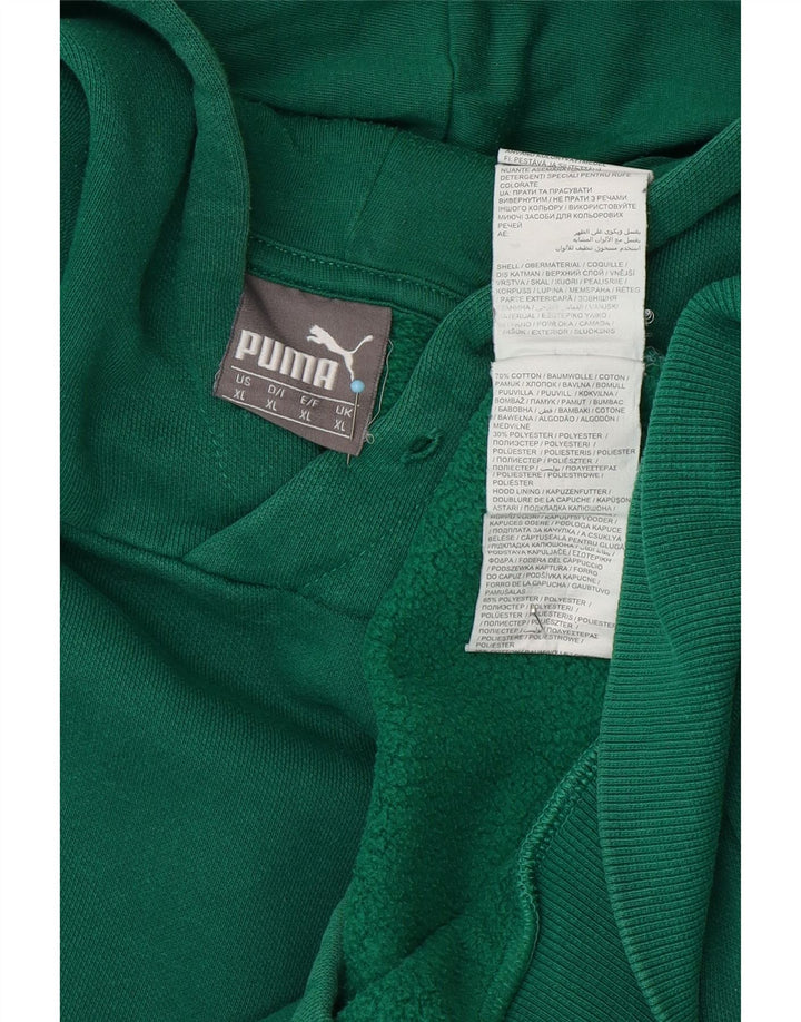 PUMA Hættetrøje til mænd XL Grøn bomuld