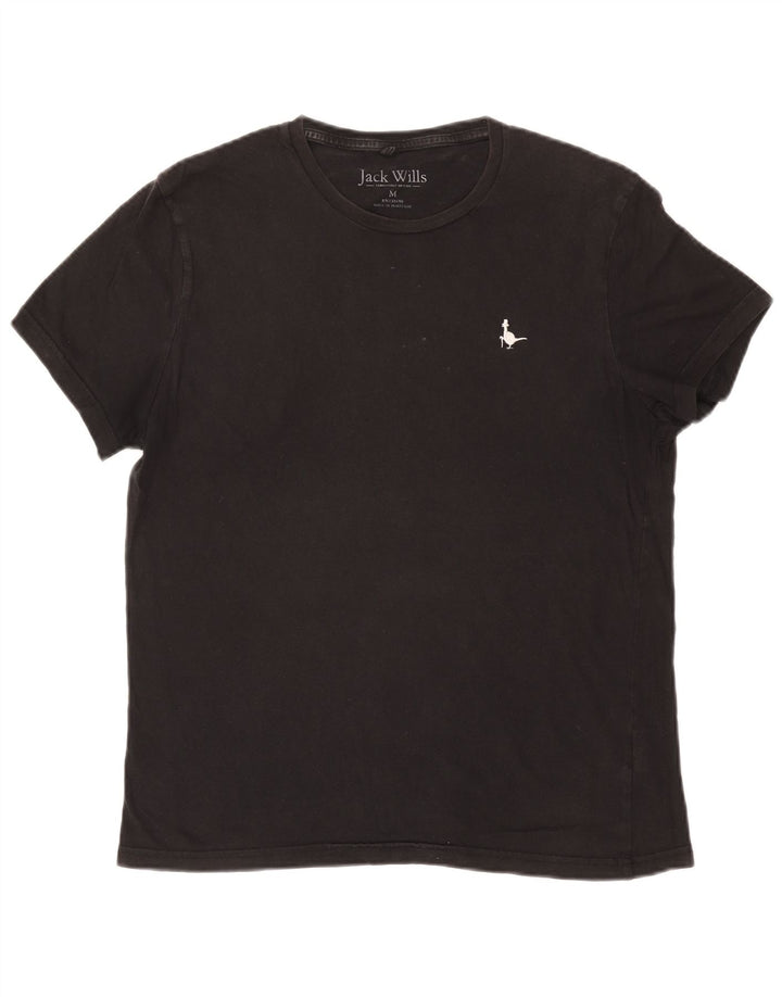 Jack Wills Herre T-shirt Top Medium Sort Bomuld