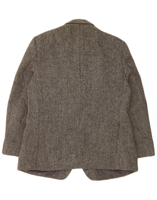 Centaur Herre Harris Tweed Blazer Jacket UK 38 Medium Grey Herringbone